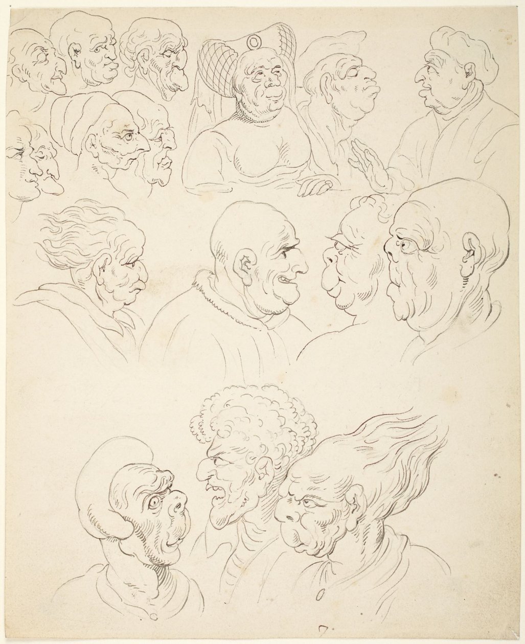 Karikaturhoveder af Thomas Rowlandson