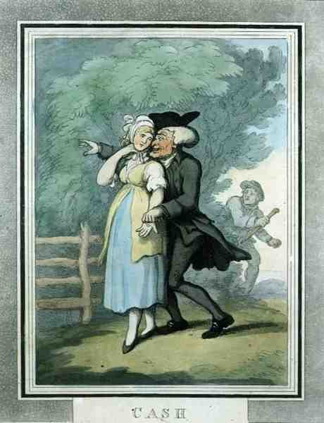 Kontanter, pub. af Rudolph Ackermann af Thomas Rowlandson