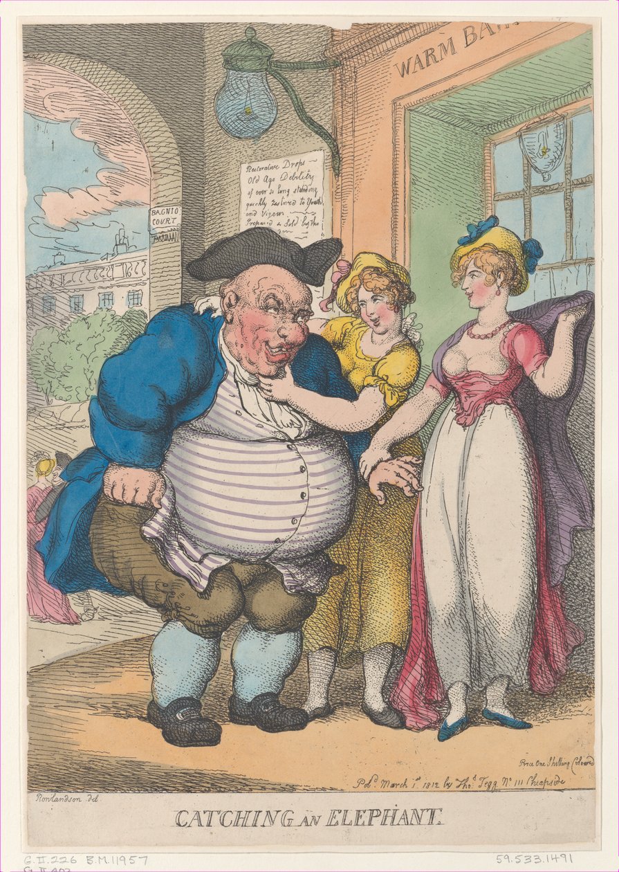 At fange en elefant, 1. marts 1812., 1. marts 1812. af Thomas Rowlandson