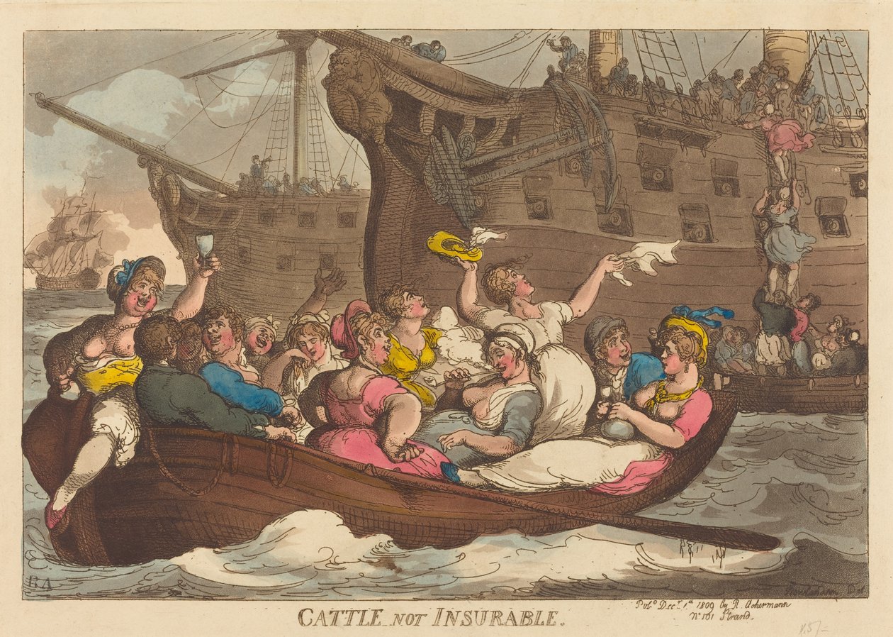 Kvæg kan ikke forsikres af Thomas Rowlandson