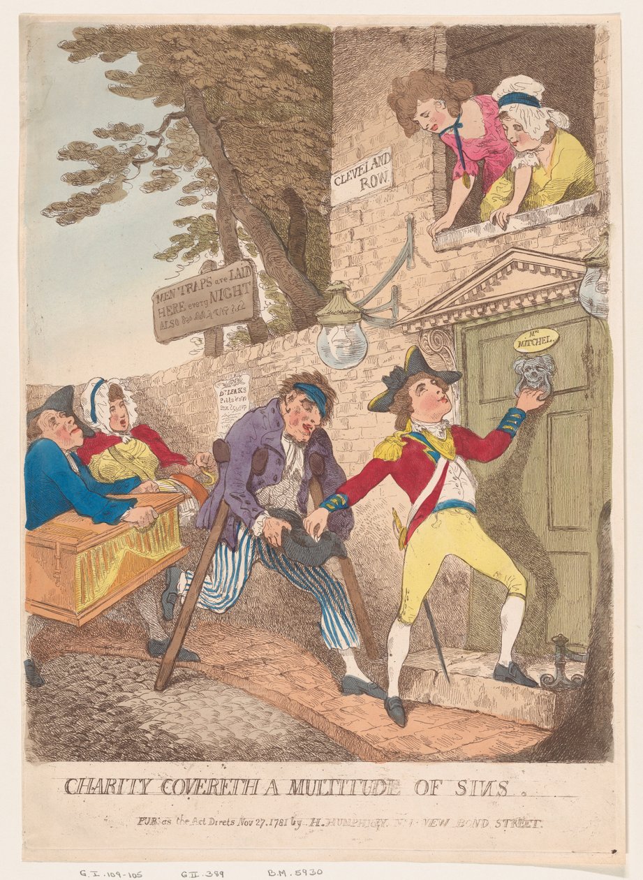 Næstekærlighed dækker over en mængde synder, 27. november 1781., 27. november 1781. af Thomas Rowlandson