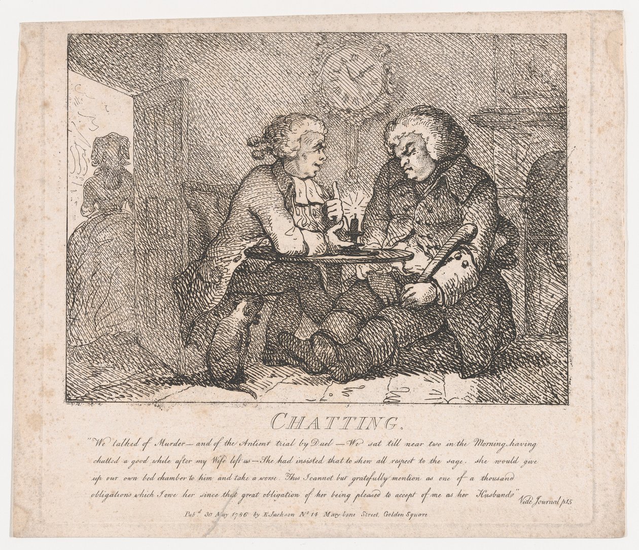 Chatting Picturesque Beautys of Boswell, Part the First, 30. maj 1786., 30. maj 1786. af Thomas Rowlandson