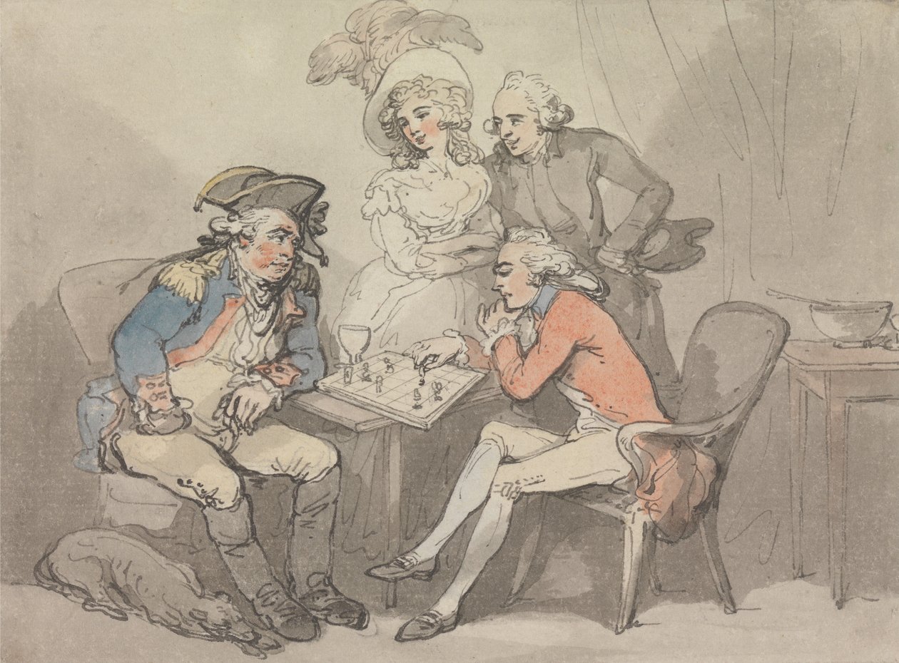 Skakmat af Thomas Rowlandson