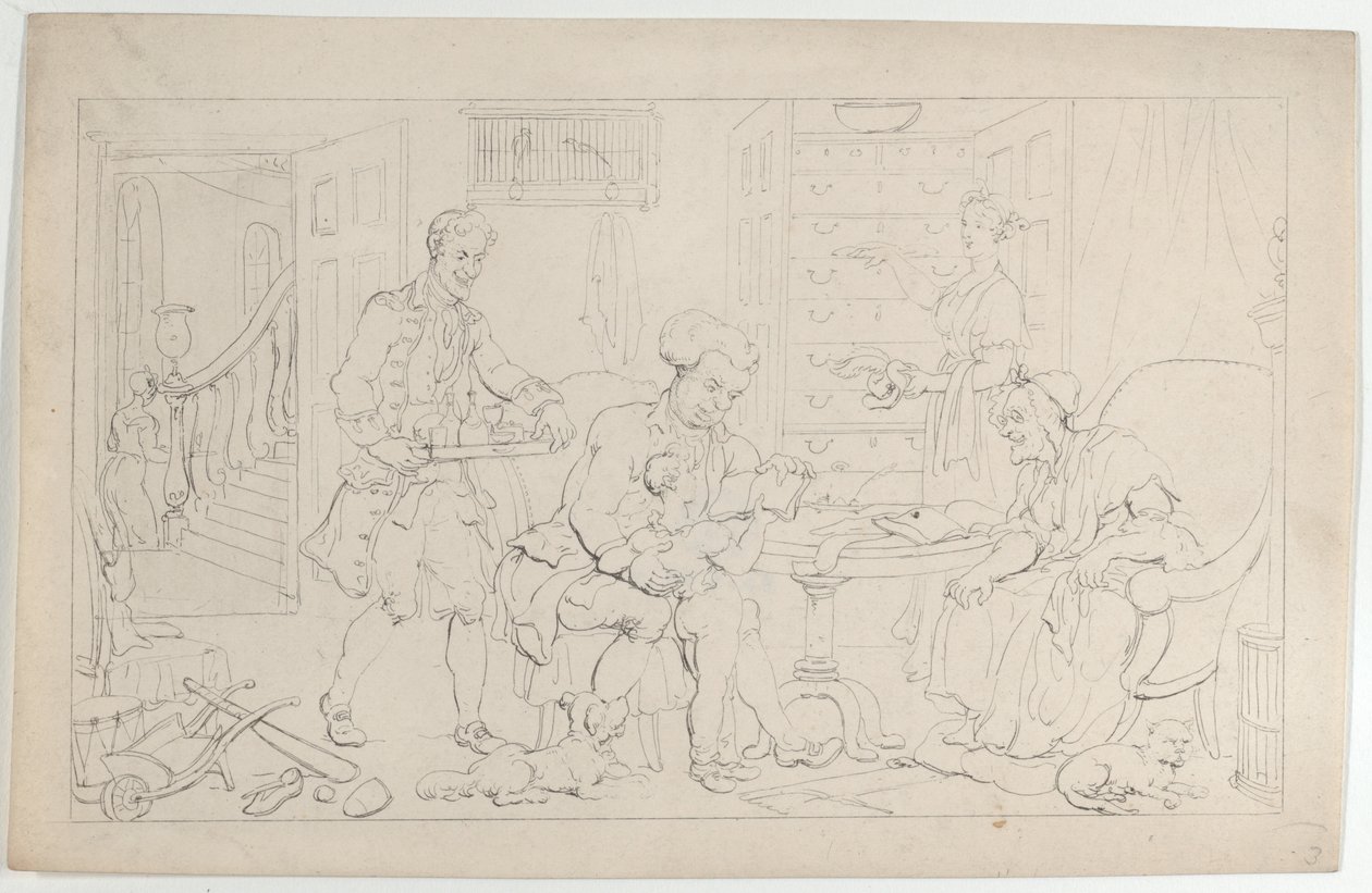 Barndom: Den første vejleder, fra Livets dans, 1. september 1817., 1. september 1817. af Thomas Rowlandson