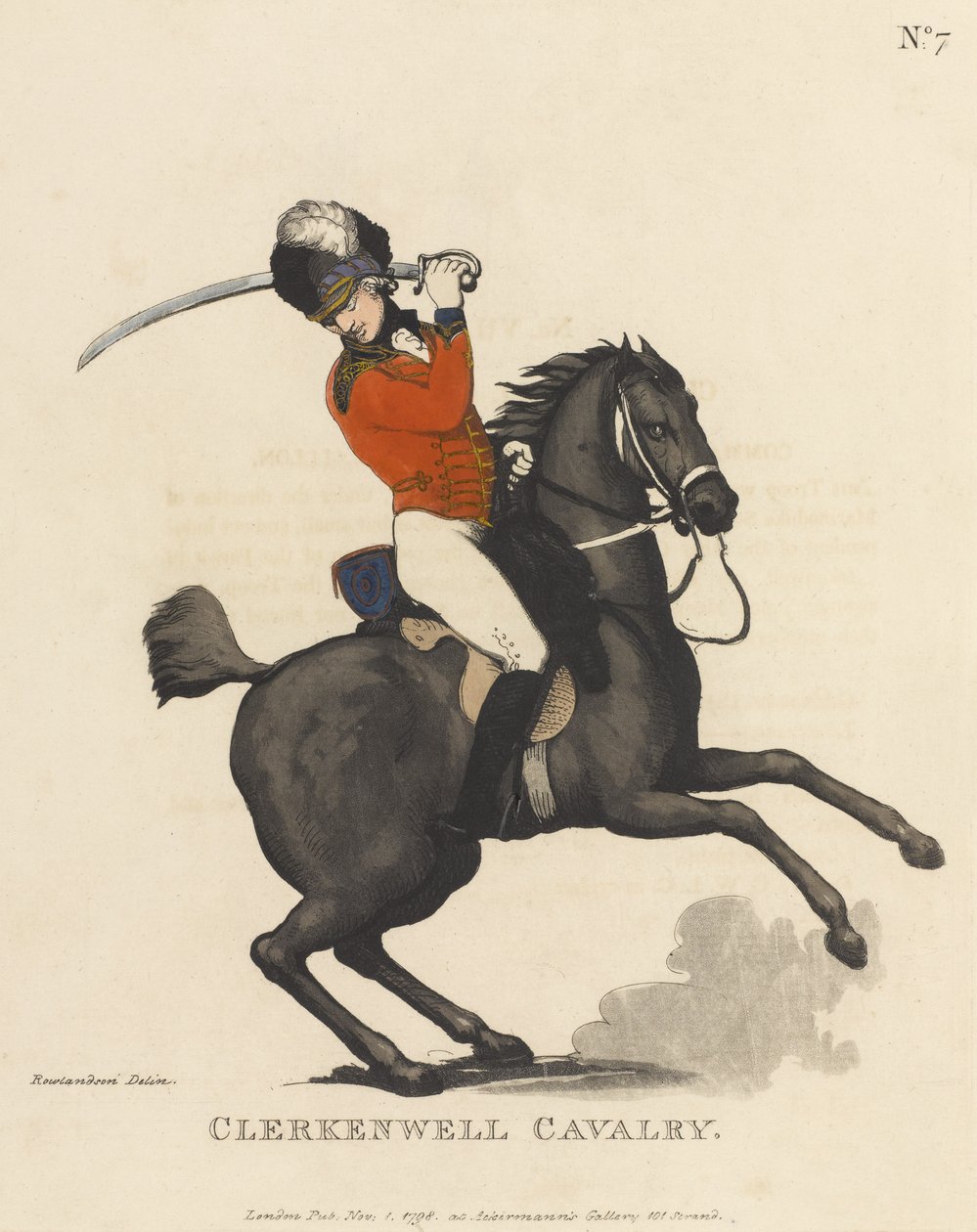 Clerkenwell kavaleri, ca. 1799 (farvet akvatint) af Thomas Rowlandson