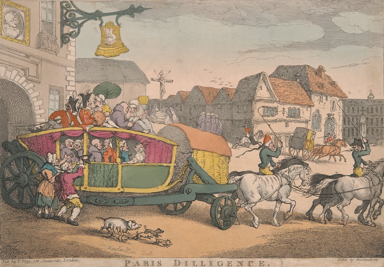 Coaching: Paris Diligence af Thomas Rowlandson