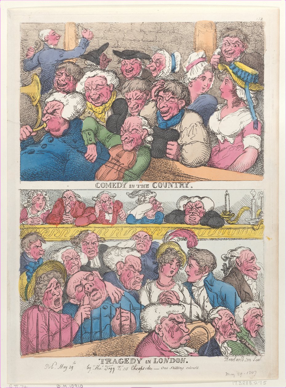 Komedie på landet, Tragedie i London, 29. maj 1807., 29. maj 1807. af Thomas Rowlandson
