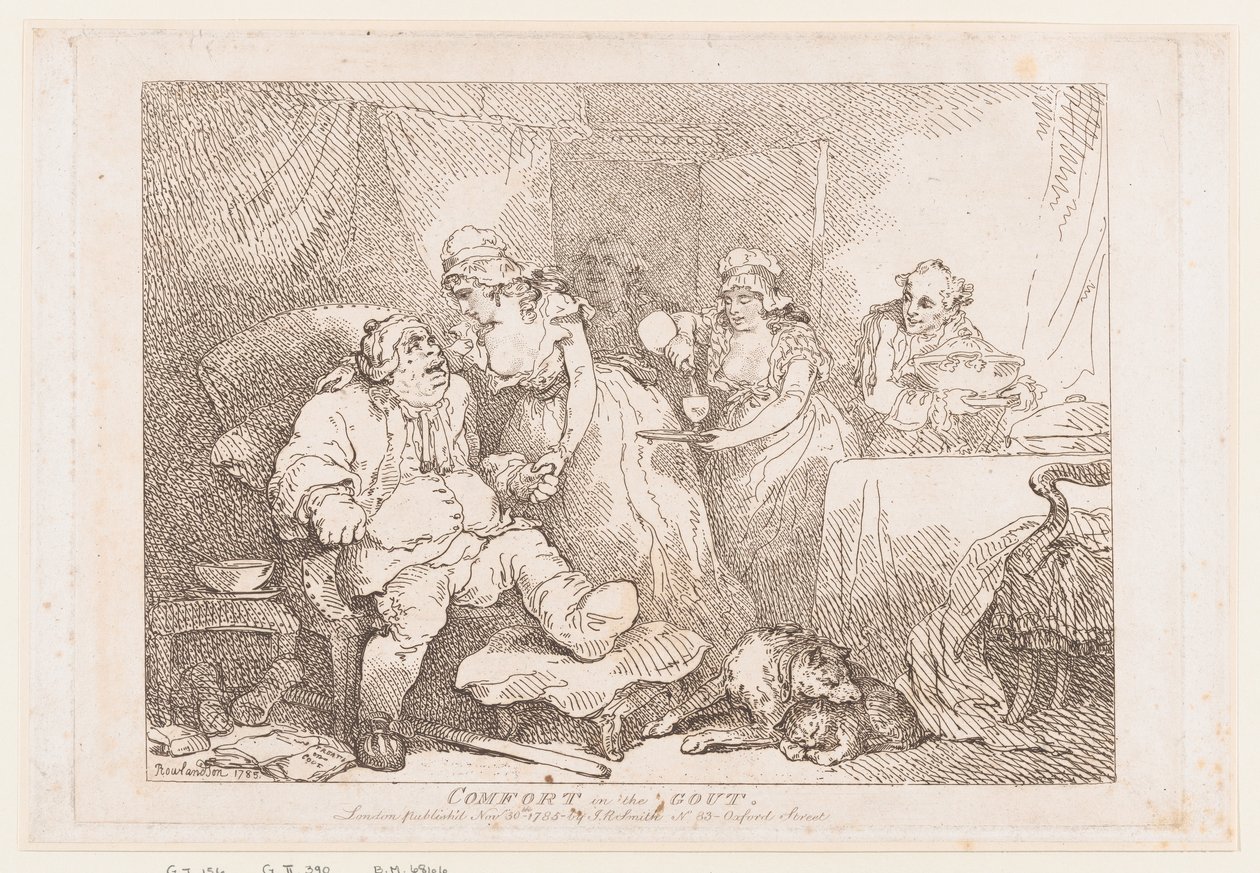 Lindring ved gigt af Thomas Rowlandson