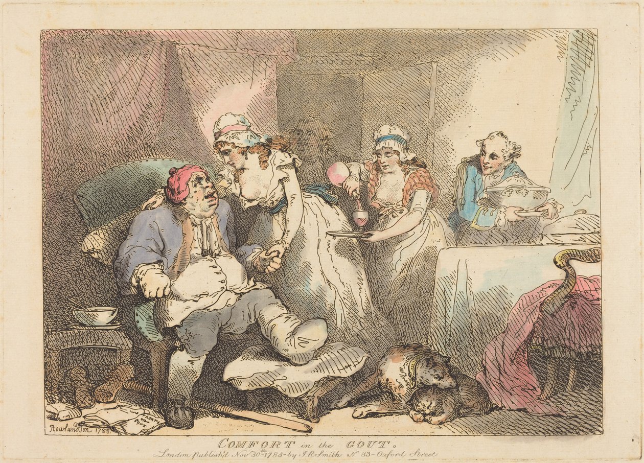 Lindring ved gigt af Thomas Rowlandson
