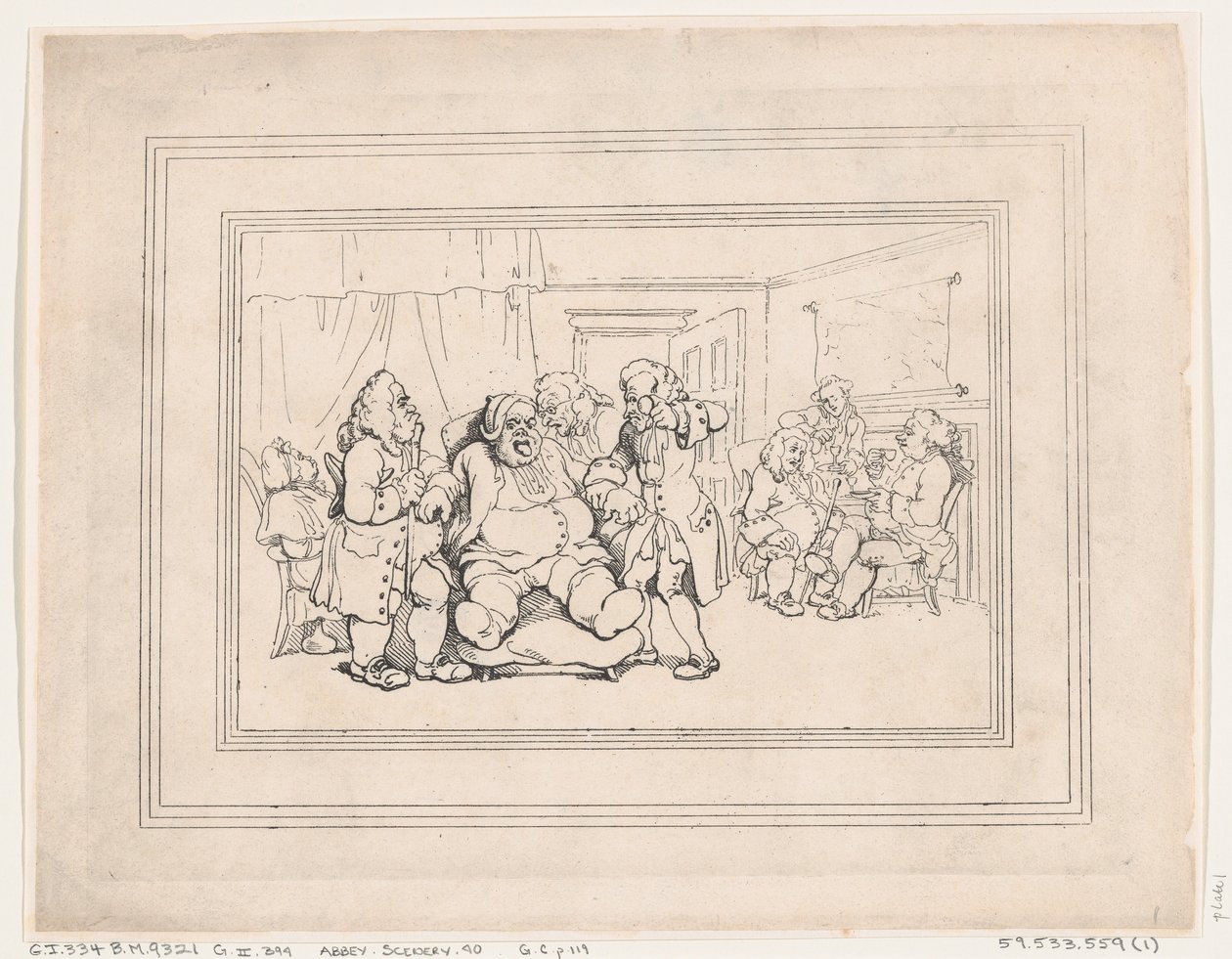 Comforts of Bath, plade 1, 6. januar 1798., 6. januar 1798. af Thomas Rowlandson