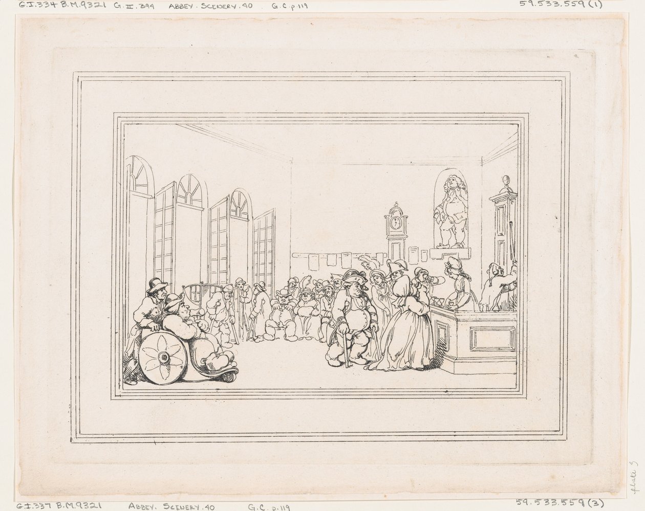Comforts of Bath, plade 3, 6. januar 1798., 6. januar 1798. af Thomas Rowlandson