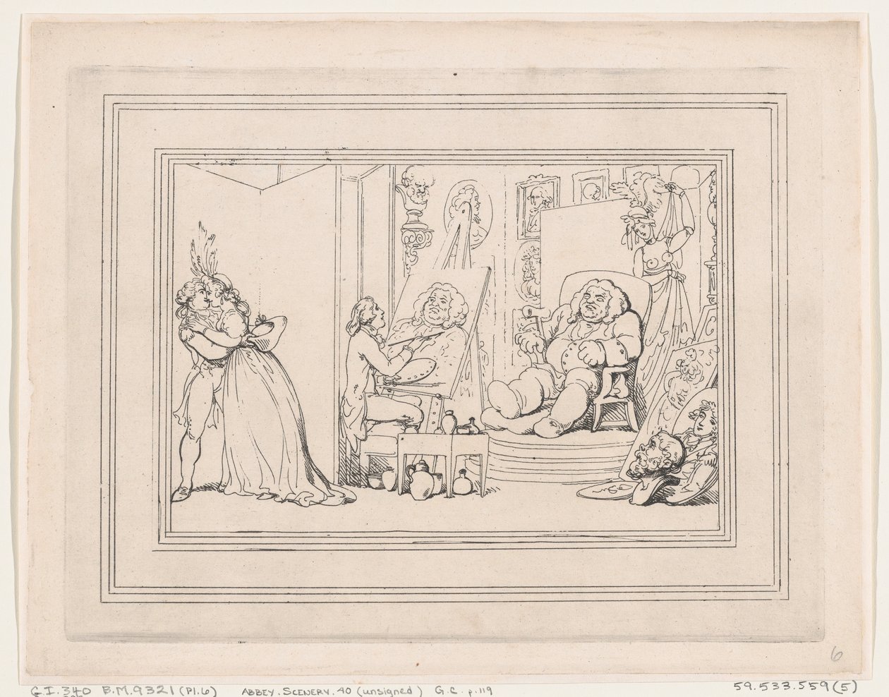 Comforts of Bath, Plade 6, 6. januar 1798., 6. januar 1798. af Thomas Rowlandson