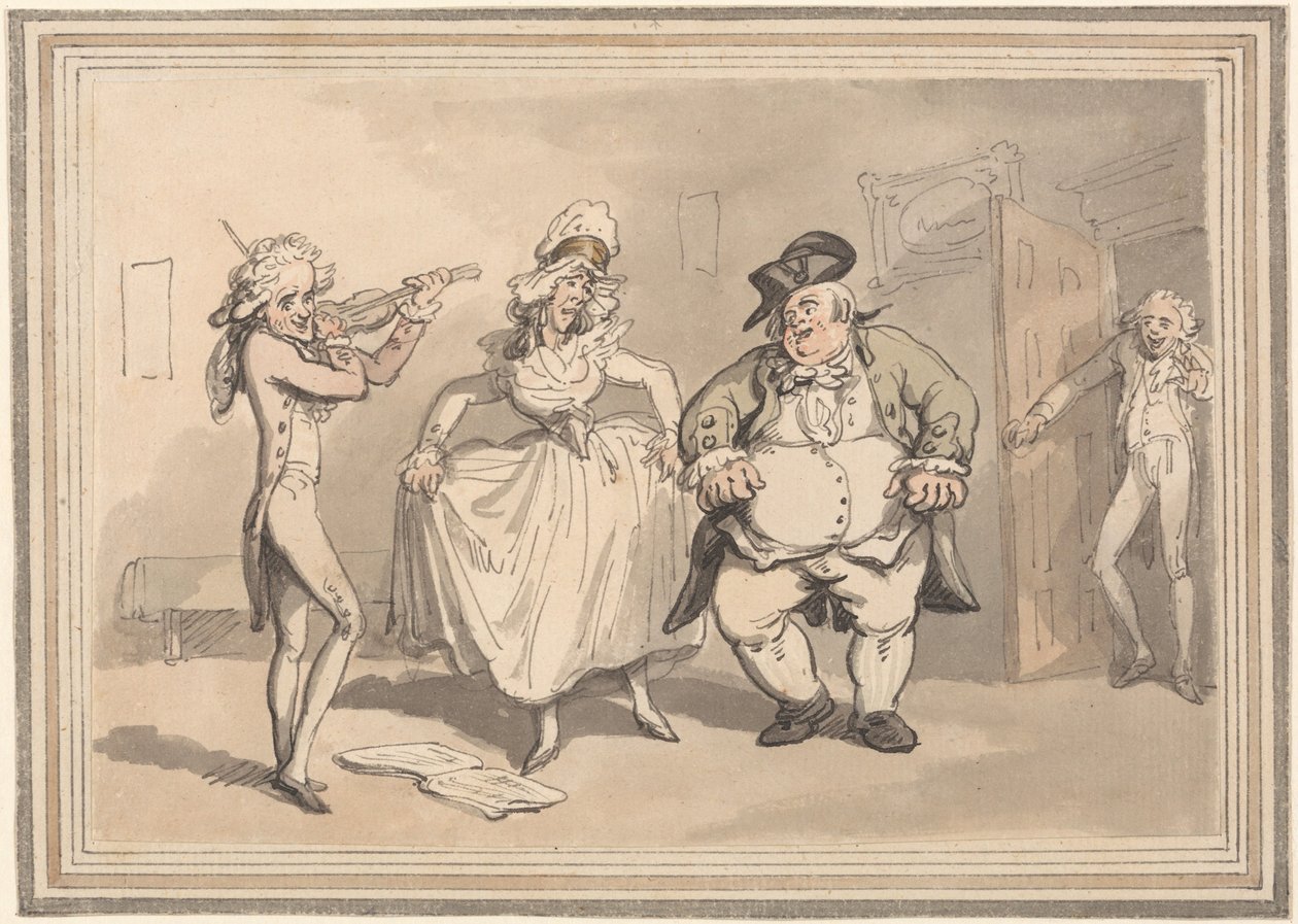 Komforten ved et bad: En privat stund inden ballet af Thomas Rowlandson