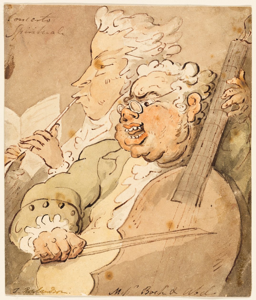 Concerto Spirituale [med] Budbringerne Boch og Abel af Thomas Rowlandson