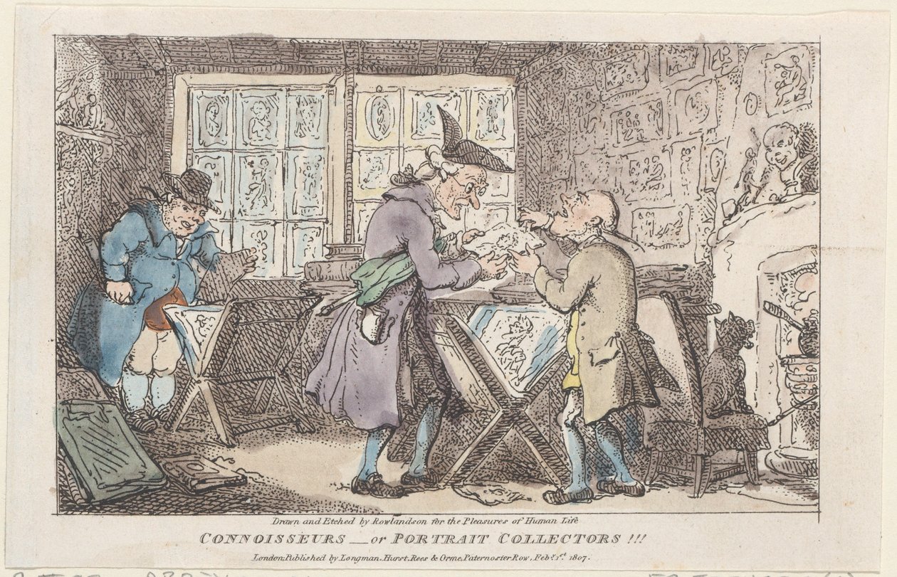 Connoisseurs-eller Portrætsamlere !!!, 1807., 1807. af Thomas Rowlandson