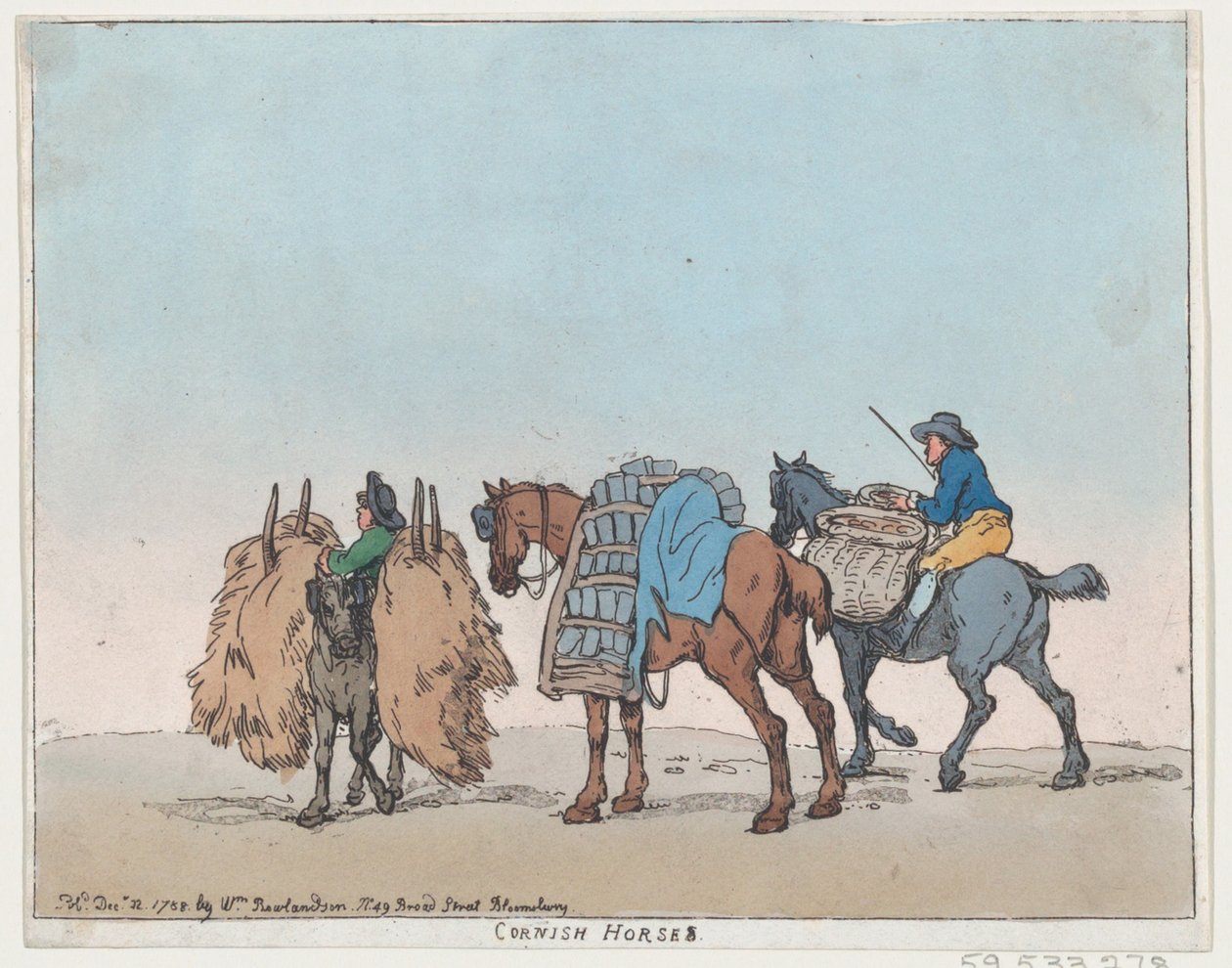 Cornish Horses, 29. december 1788., 29. december 1788. af Thomas Rowlandson