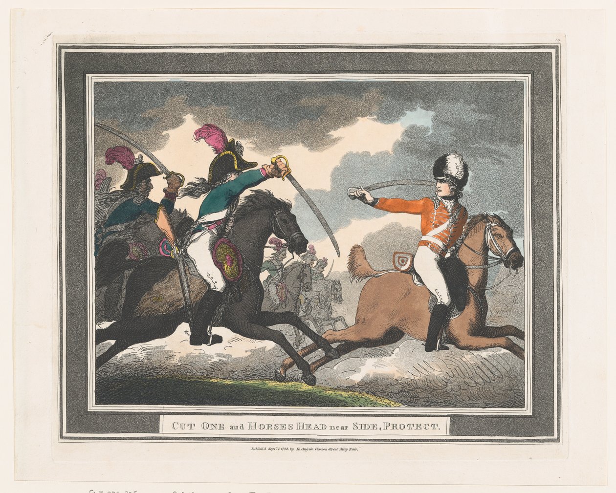 Cut One og Horses Head nær Side, Protect, 1. september 1798., 1. september 1798. af Thomas Rowlandson