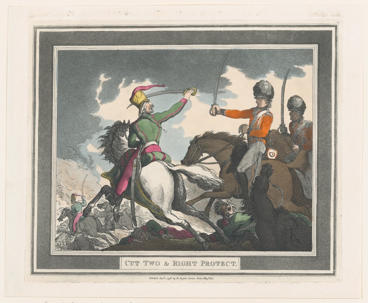 Cut Two & Right Protect, 1. september 1798., 1. september 1798. af Thomas Rowlandson