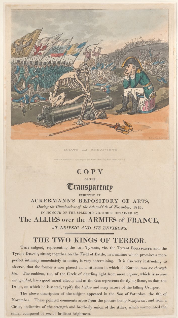 Døden og Bonaparte, Terrorens to konger, 1. januar 1814., 1. januar 1814. af Thomas Rowlandson
