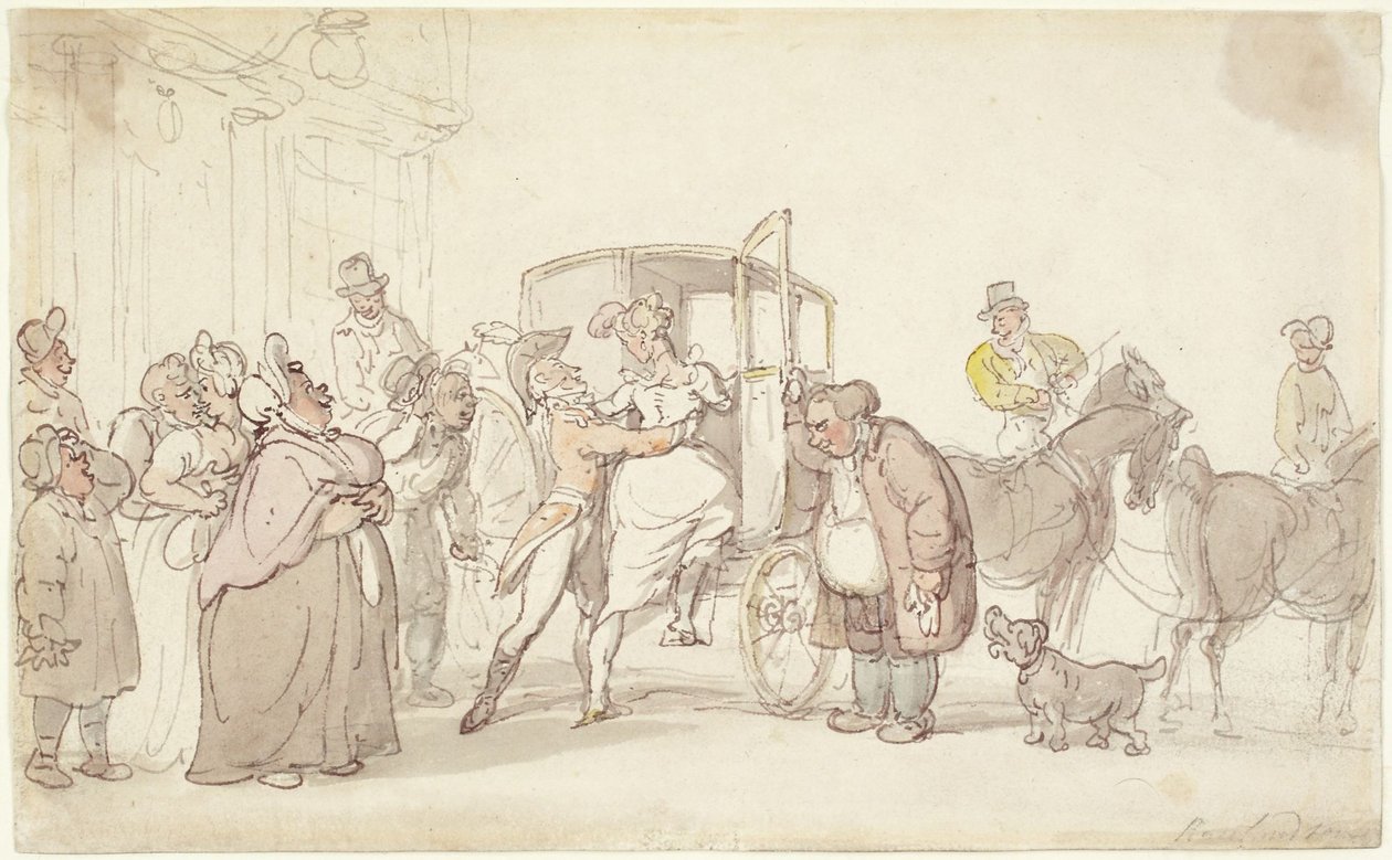Afskedsscene af Thomas Rowlandson