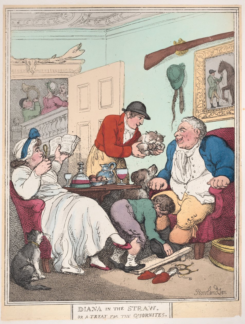 Diana i halm eller en godbid for Quorites, 1. januar 1804., 1. januar 1804. af Thomas Rowlandson