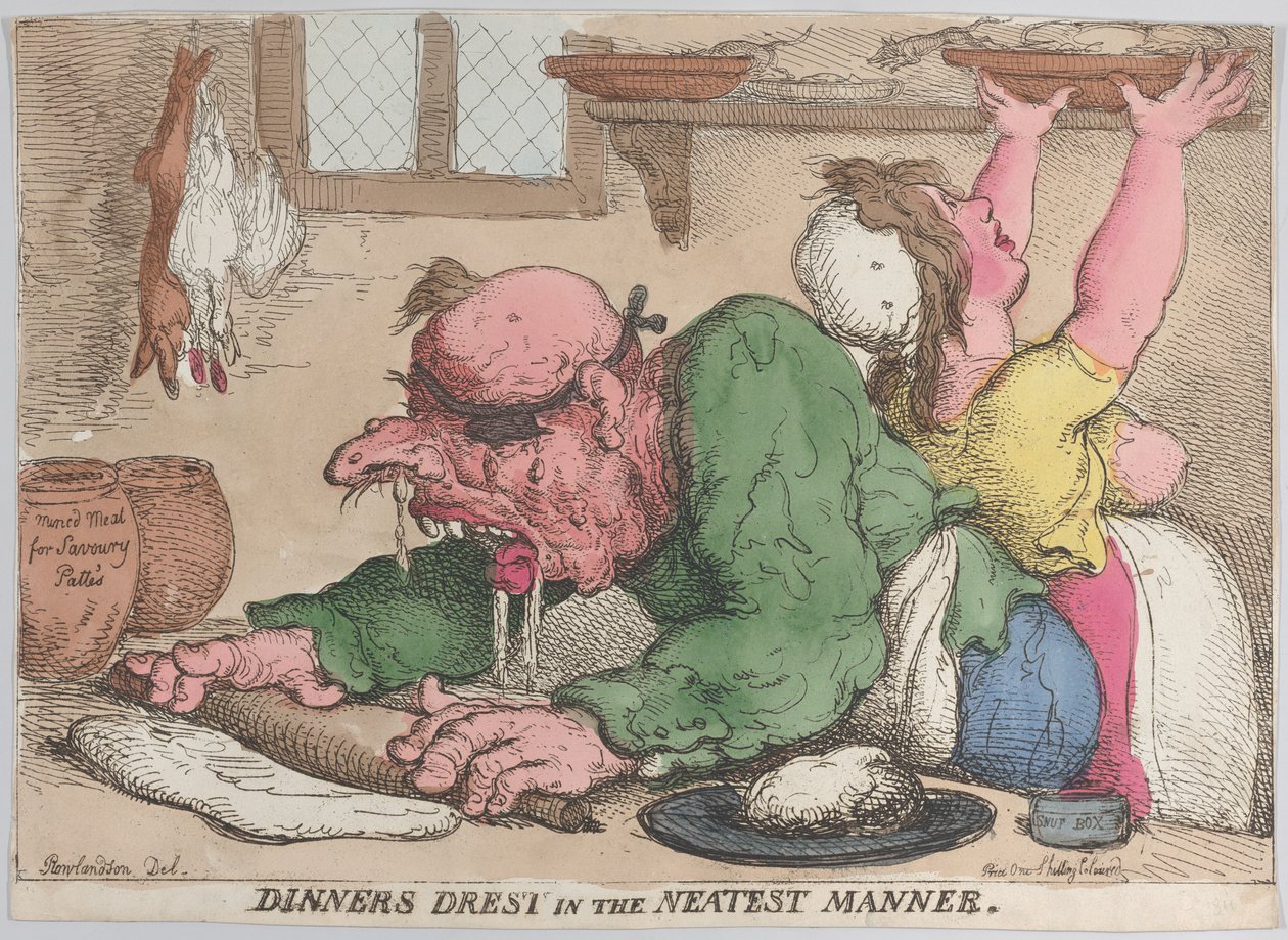 Middage klæder sig på den pæneste måde, oktober 1811, oktober 1811. af Thomas Rowlandson