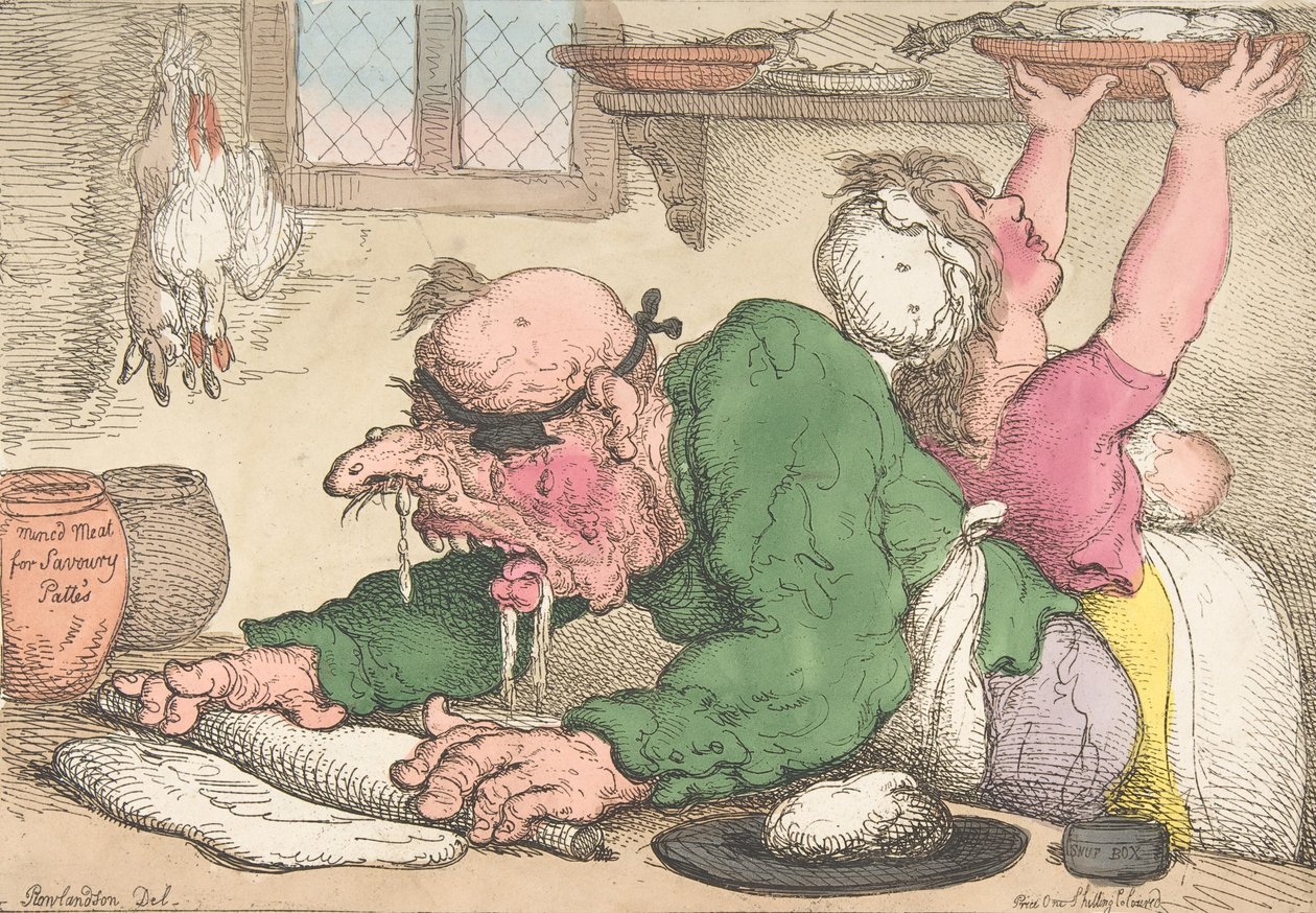Middage klæder sig på den pæneste måde, oktober 1811, oktober 1811. af Thomas Rowlandson