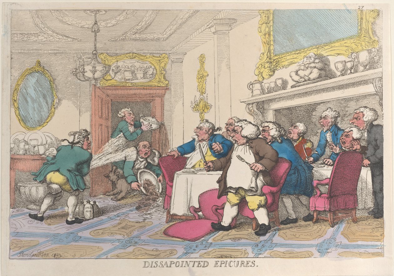 Skuffede Epikurer, 1809., 1809. af Thomas Rowlandson