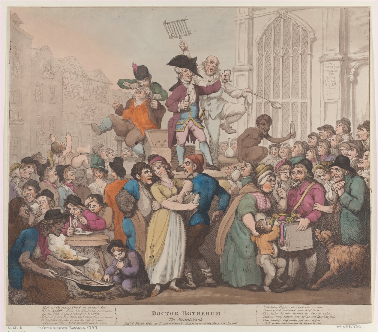 Doktor Botherum, The Montebank, 6. marts 1800., 6. marts 1800. af Thomas Rowlandson