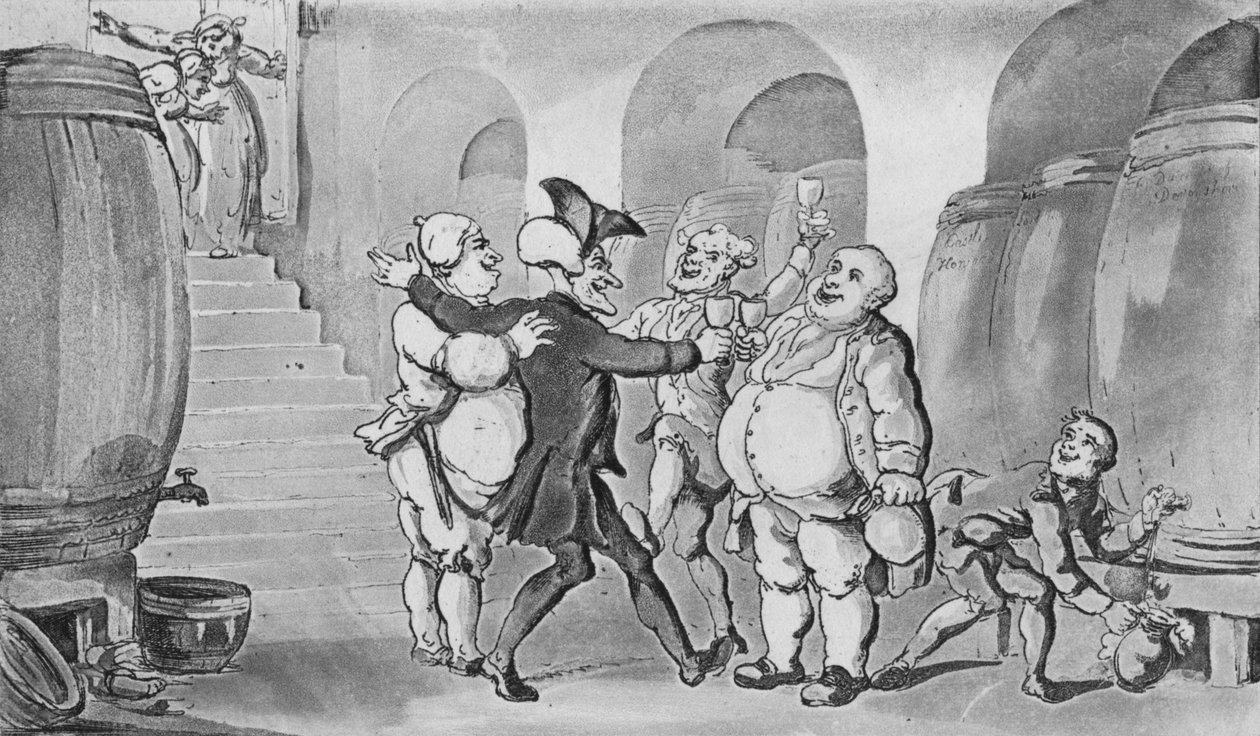 Doktorsyntaks gjort fri af kælderen, 1817 af Thomas Rowlandson
