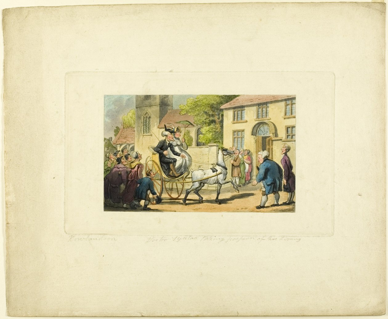 Doctor Syntax At tage sit liv i besiddelse, fra The Tour of Doctor Syntax af Thomas Rowlandson