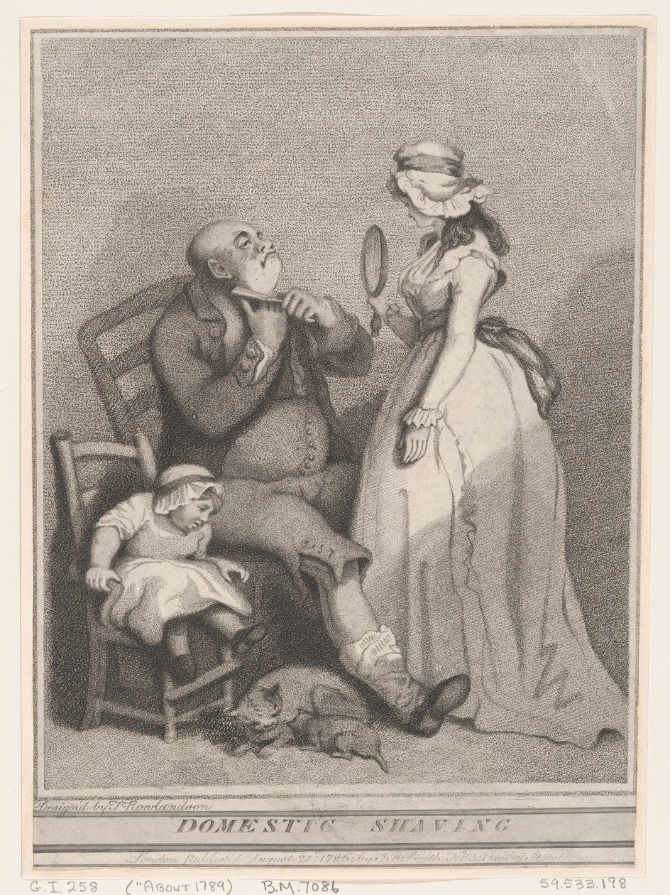 Barbering i hjemmet af Thomas Rowlandson