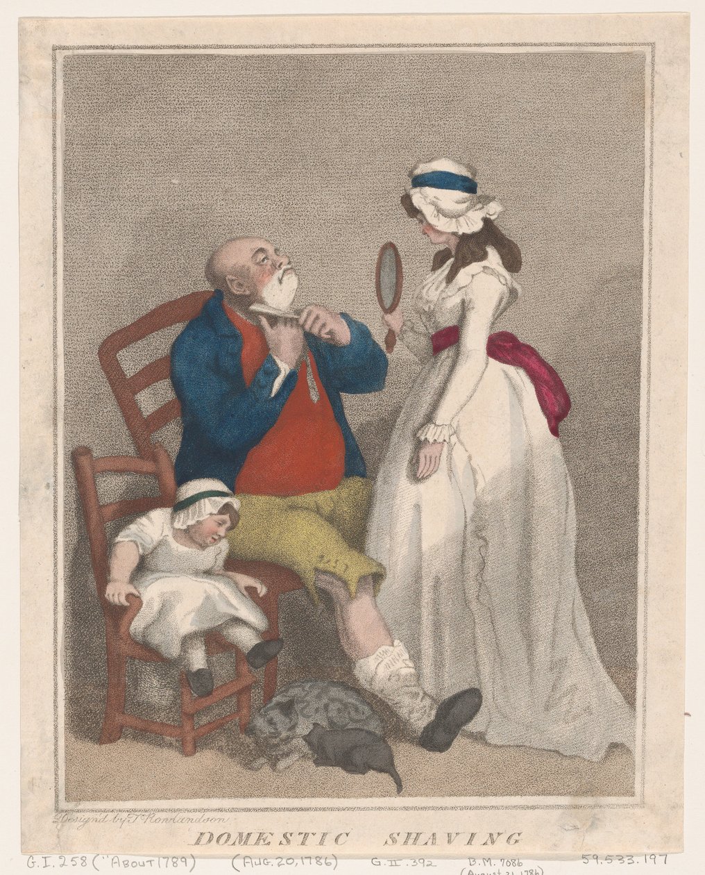 Husbarbering, 21. august 1786., 21. august 1786. af Thomas Rowlandson