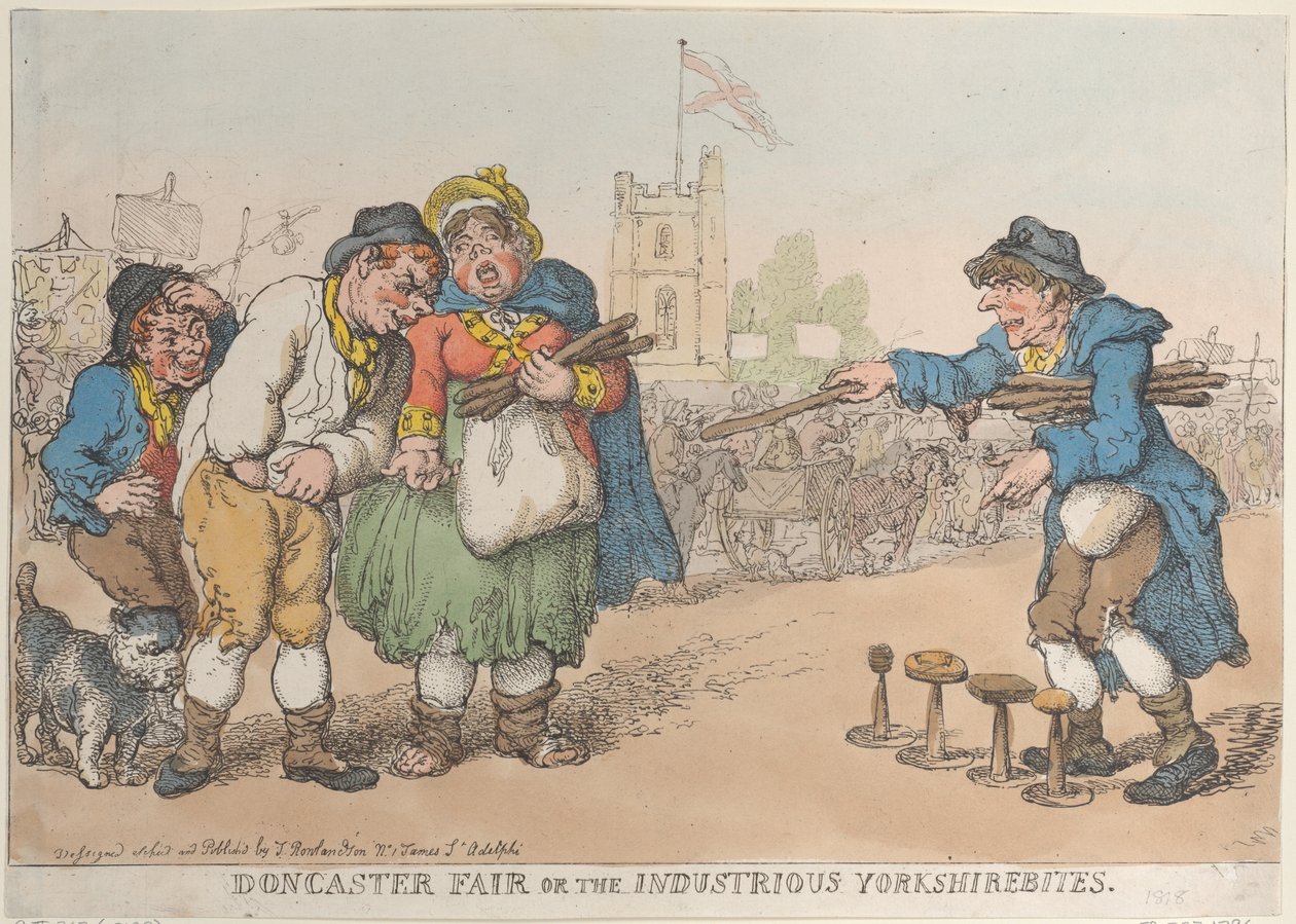 Doncaster-markedet eller de flittige Yorkshirebites af Thomas Rowlandson