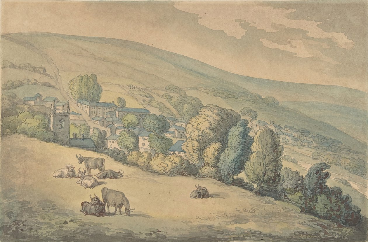 Downlands, Sussex, 1780-1827. af Thomas Rowlandson