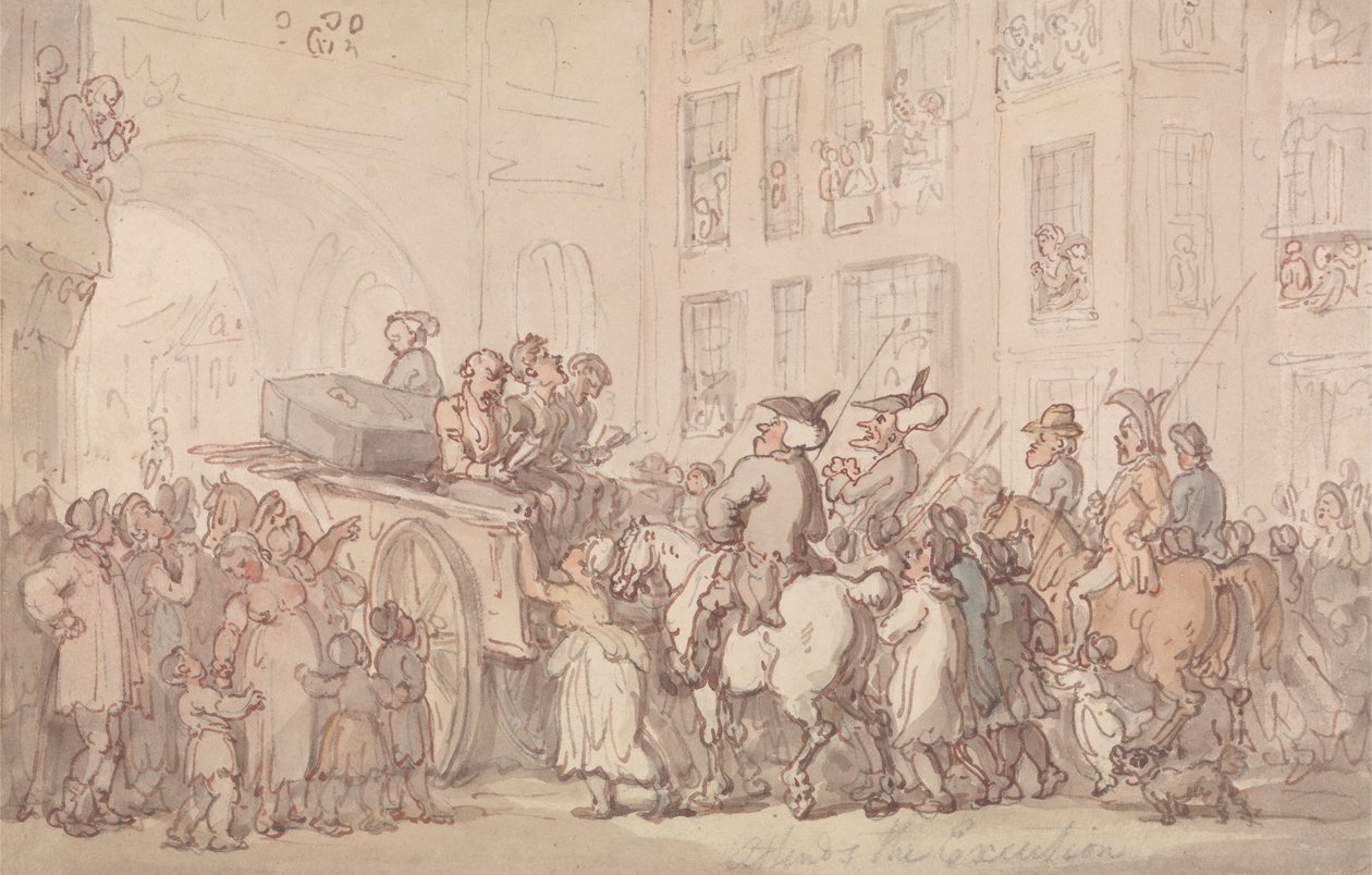 Dr. Syntax deltager i udførelsen af Thomas Rowlandson