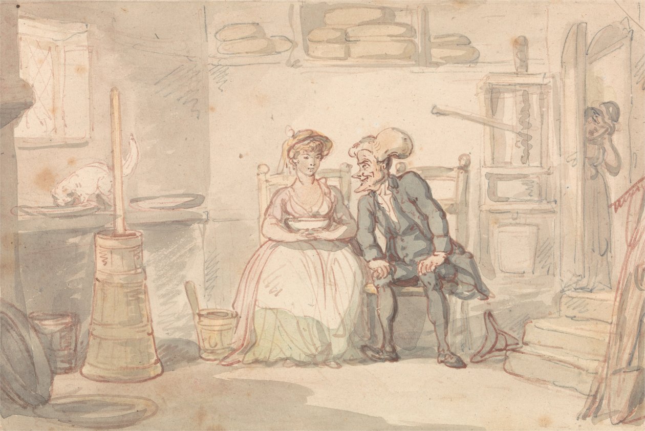 Dr Syntax & Dairymaid af Thomas Rowlandson