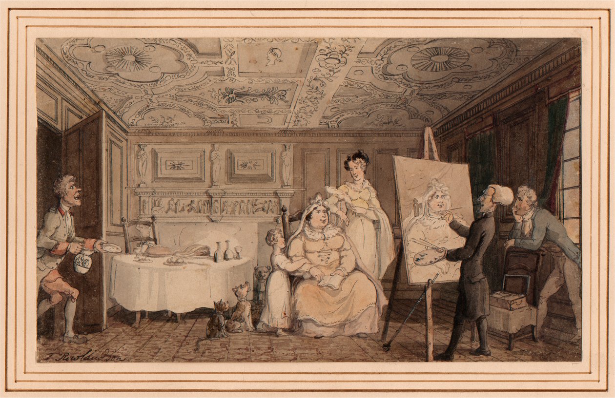 Dr. Syntax Painting a Portrait af Thomas Rowlandson