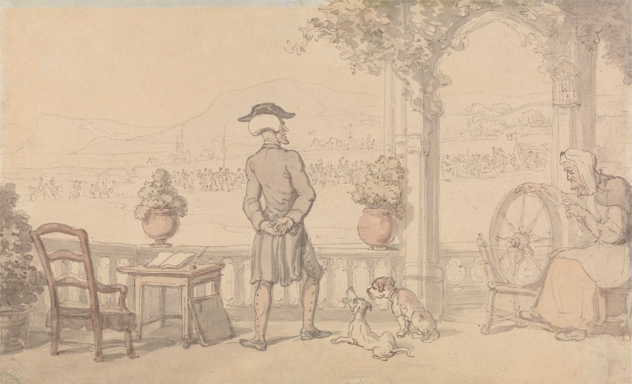 Dr. Syntax i en monolog af Thomas Rowlandson