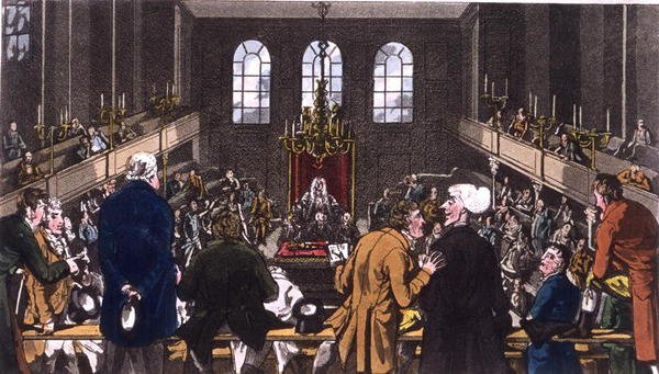 Dr. Syntax i Underhuset af Thomas Rowlandson