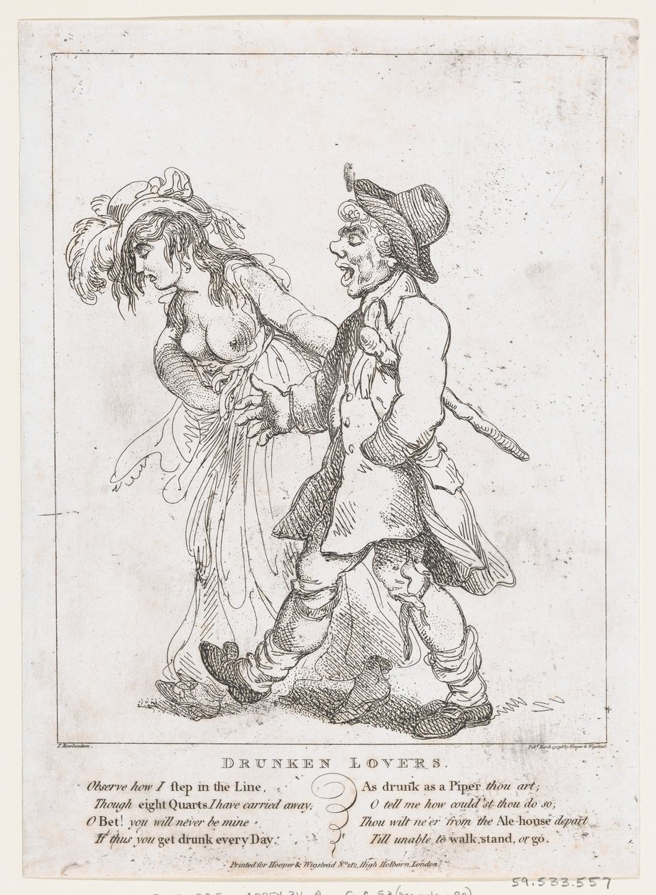 Drunken Lovers, 15. marts 1798., 15. marts 1798. af Thomas Rowlandson