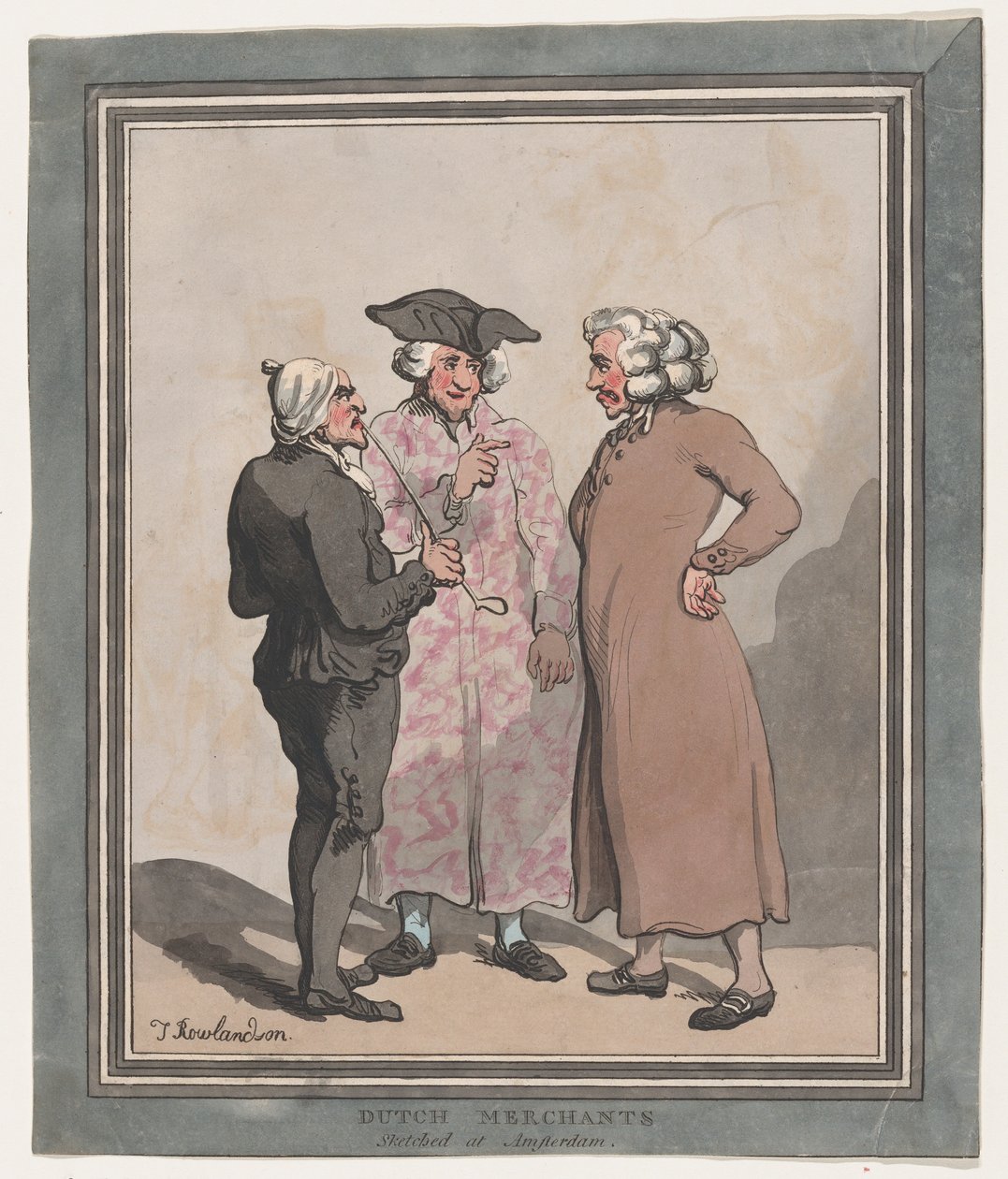 Hollandske Købmænd skitseret i Amsterdam, 1796-97., 1796-97. af Thomas Rowlandson