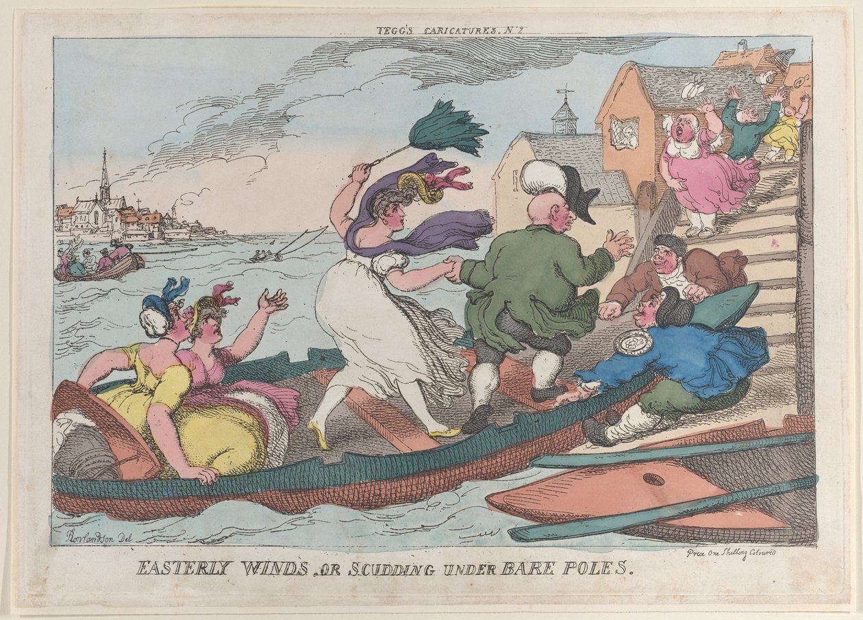 Østlige Vinde, eller Skud under bare pæle, 10. maj 1810., 10. maj 1810. af Thomas Rowlandson