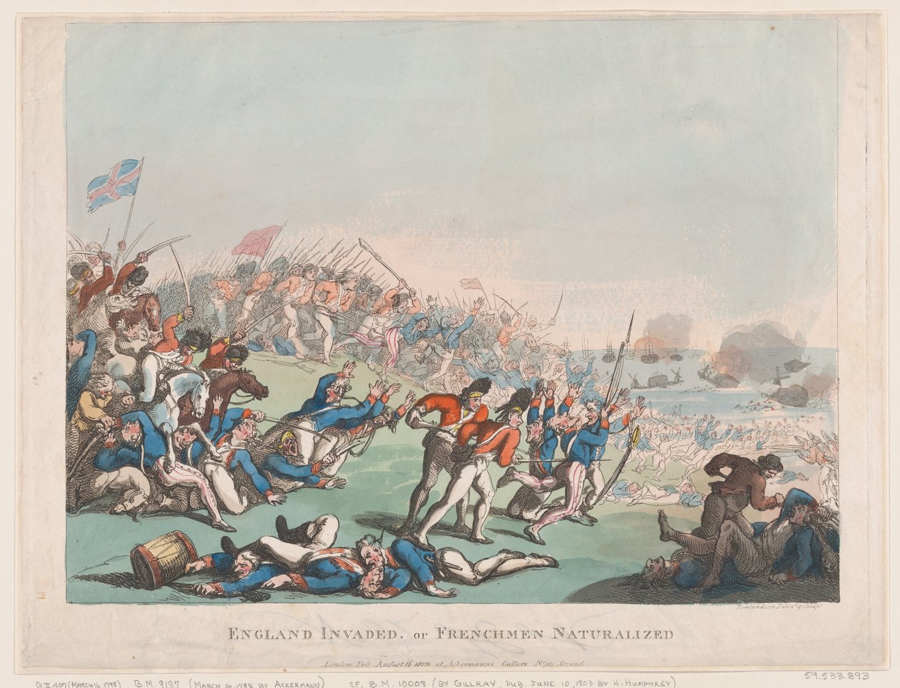 England invaderet eller franskmænd naturaliseret, 1803., 1803. af Thomas Rowlandson