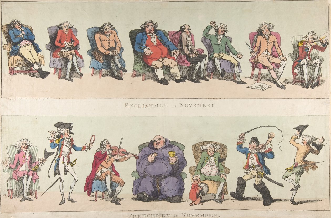 Englændere i november, franskmænd i november, 25. november 1788., 25. november 1788. af Thomas Rowlandson