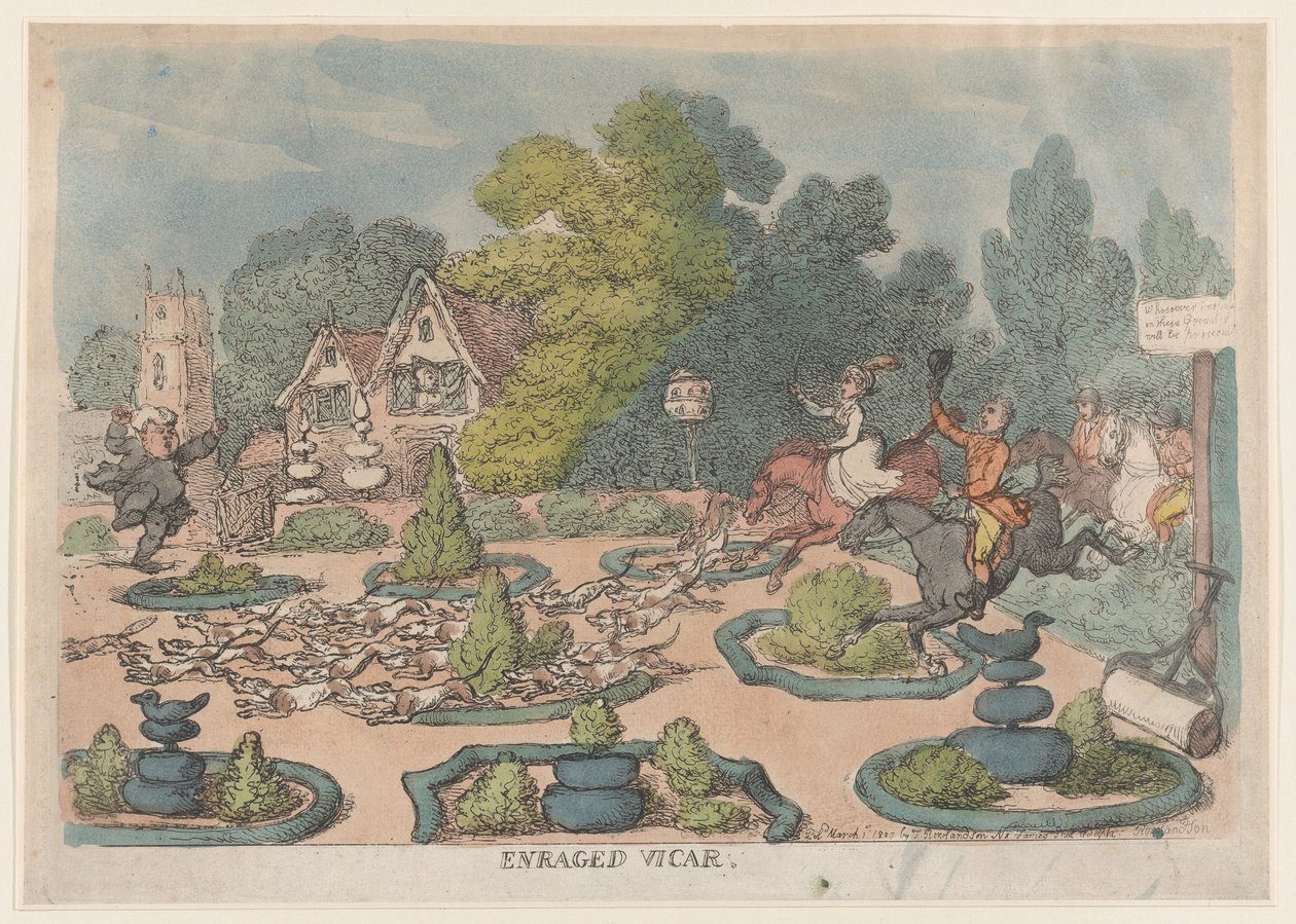 Rasende præst, 1. marts 1807., 1. marts 1807. af Thomas Rowlandson