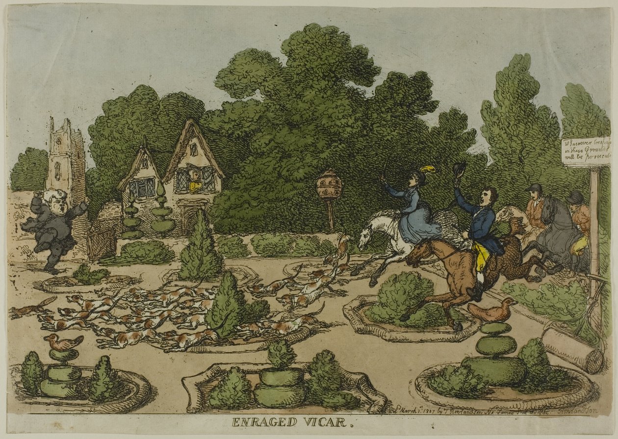 Enraged Vicar, fra Miseries of Human Life af Thomas Rowlandson