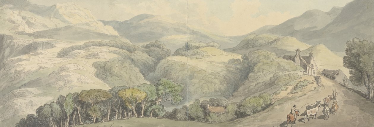 Indgang til Festiniog, Wales af Thomas Rowlandson