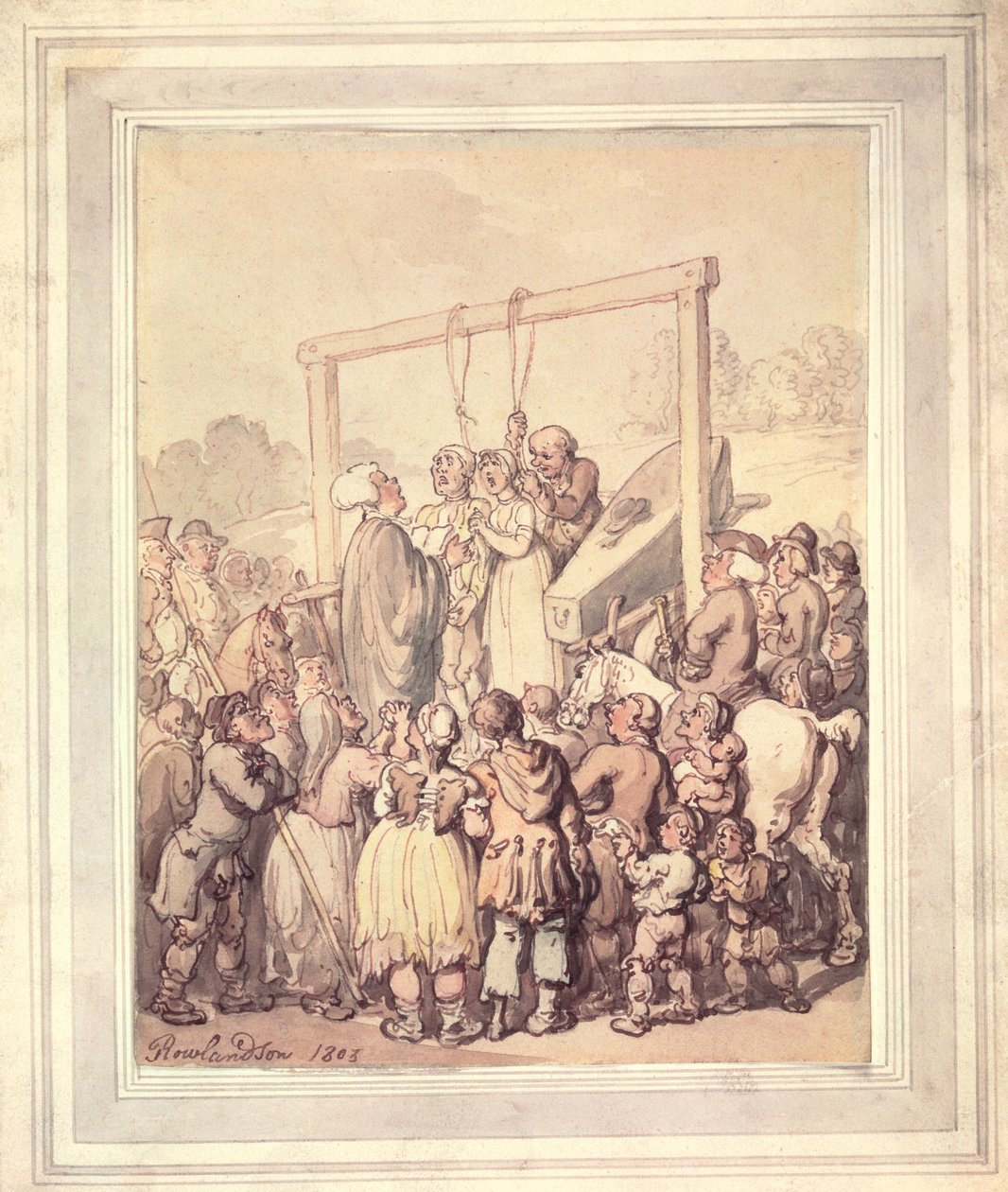 Henrettelse i Tyburn, 1803 af Thomas Rowlandson