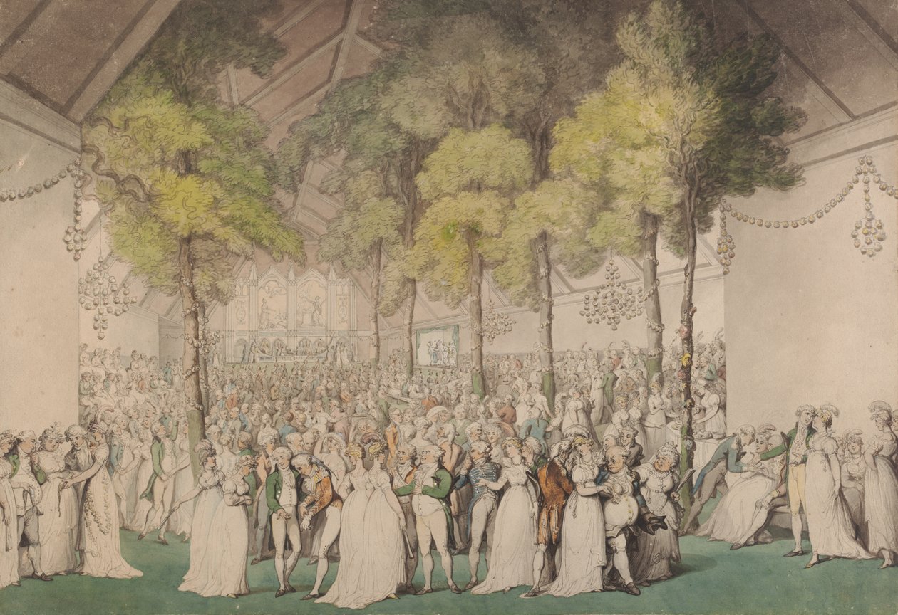 Fest i Boodles Club, Ranelagh, til ære for George III af Thomas Rowlandson